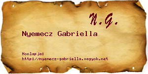 Nyemecz Gabriella névjegykártya
